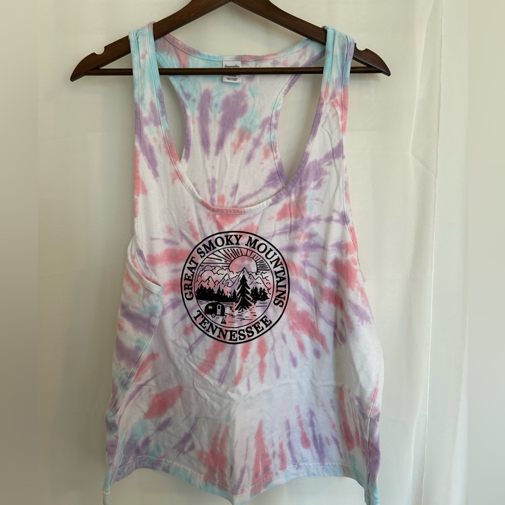 Woman’s Great Smoky Mountains Tie-Dye Tank Top